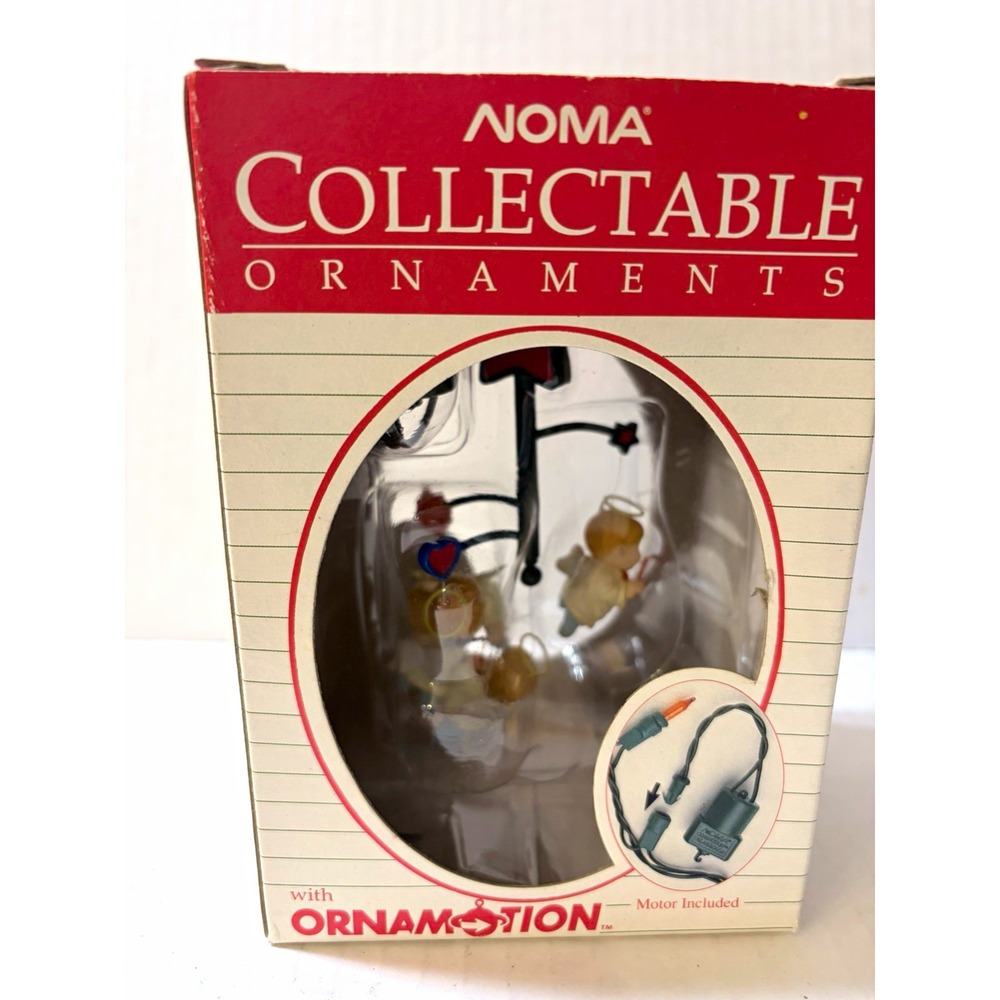 Vintage 1989 NOMA Ornamotion Angel Christmas Ornament Rotating Animated MPN2311